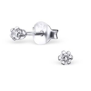 Sterling Silver 4mm Knot Earring Studs