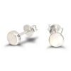 Small Mother of Pearl Shell Silver Stud Earrings