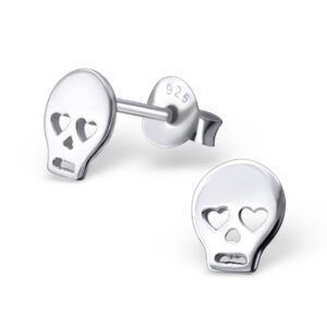 Skull Silver Earring Studs