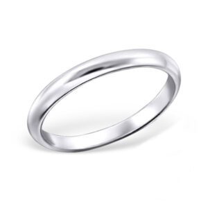 2mm Round Edge Band Sterling Silver Ring