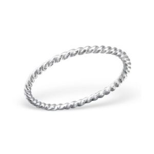 Fine Rope Stacker Sterling Silver Ring