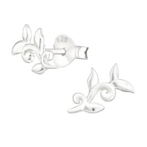 Olive Branch Sterling Silver Earring Studs