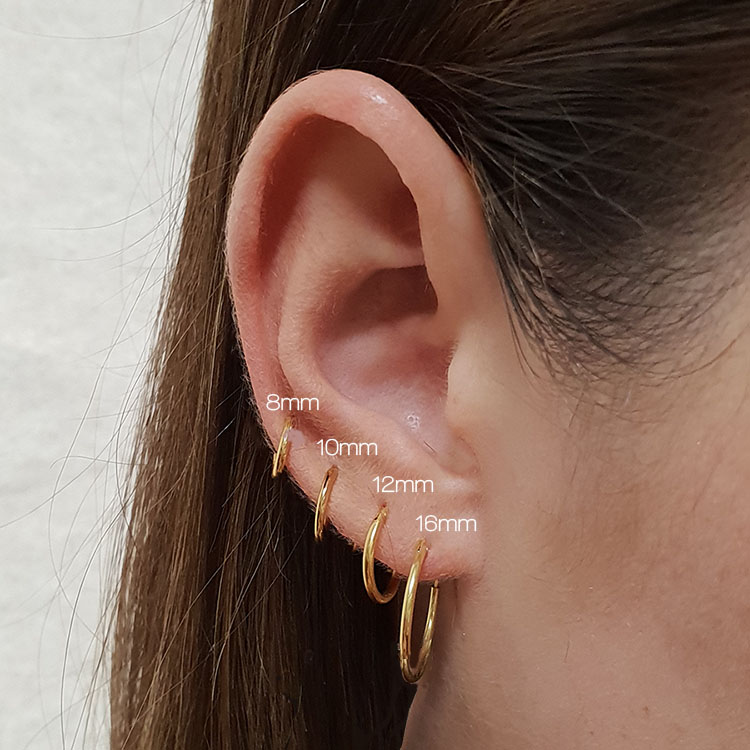 J&CO Jewellery Little Sleeper Hoop Earrings