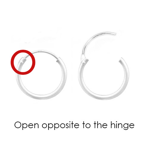 Studio Jewellery Slim Sterling Silver Hoop Earrings