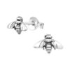 Bee Stud Earrings Oxidised Silver