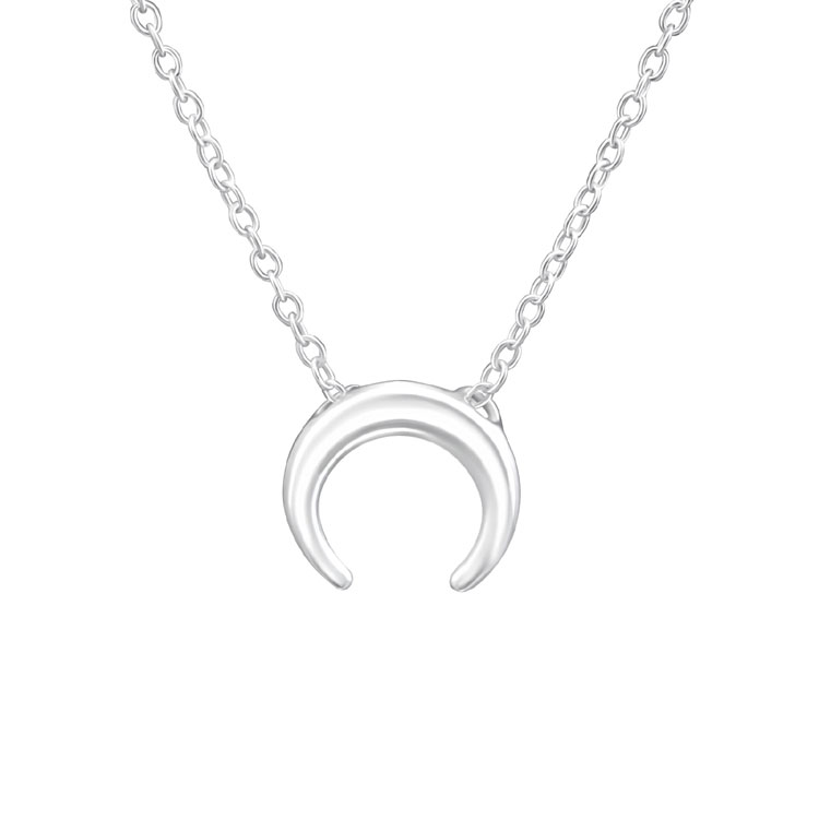 Crescent Moon Silver Necklace Studio Jewellery Au - Silver Necklace Pendant Au Crescent Moon Silver Necklace Studio Jewellery Au - Silver Necklace Pendant Au