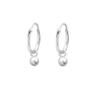 Ball Charm Hoop Earrings