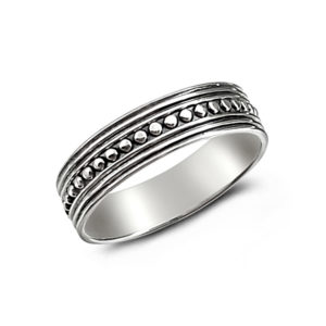 Dot Band Silver Ring