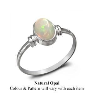 Classic Oval Opal Gemstone Ring
