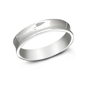 Concave Silver Band Ring