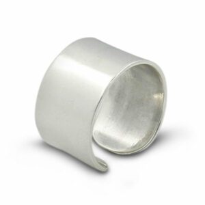 10mm Adjustable Band Silver Ring