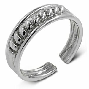 Tri Rope MIDI Silver Knuckle Ring