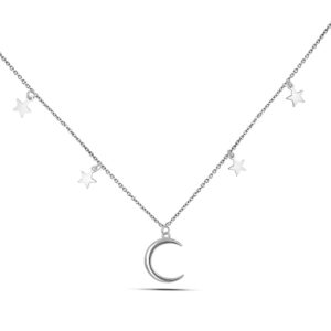 Celestial Night Silver Necklace