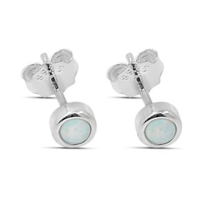 Opal Silver Earring Studs