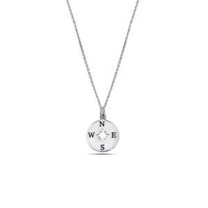 Compass Silver Necklace