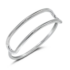 Minimalistic Oblong Silver Ring