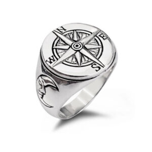 Compass Silver Ring