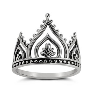 Mandala Crown Silver Ring