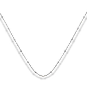 Silver Dot Cable Chain Necklace
