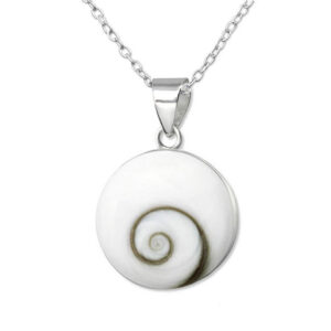Large Shiva Shell Silver Necklace