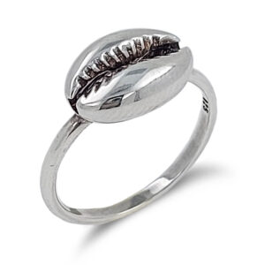 Silver Cowrie Ring