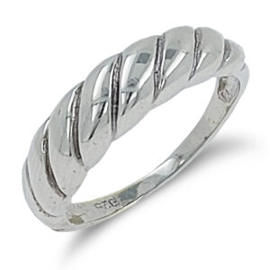 Chunky Croissant Silver Ring
