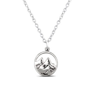 Peaceful Mountain Silver Necklace
