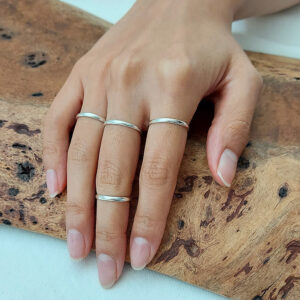 2mm Round Edge Band Sterling Silver Ring