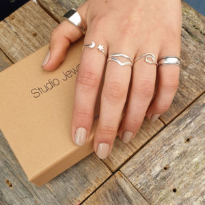 Chevron V 925 Sterling Silver Ring