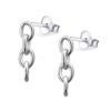 Chain Link Silver Earring Studs