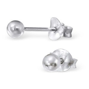 925 Sterling Silver 3mm Ball Stud Earrings