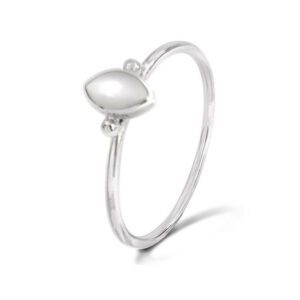 Fine Oval Mother Of Pearl Silver Ring