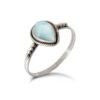 Water Drop Larimar Silver Ring