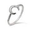 Crescent Moon Silver Ring