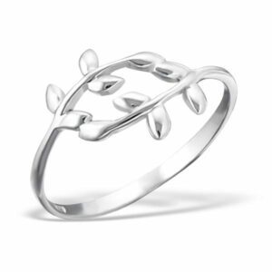 Olive Tree Branch Sterling Silver Ring
