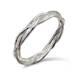 Birds Nest Polished Silver Ring