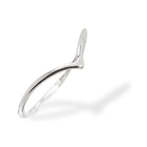 Sterling Silver Fine V Chevron Ring