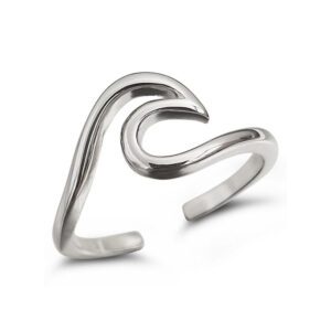 Surf Wave Mid Finger Ring