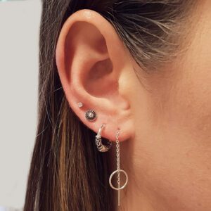 Small Dome Silver Earrings Studs