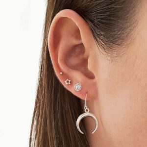 Small High Polish Dome Silver Earrings Studs