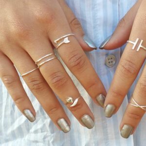 Simple silver deals rings for women