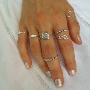 Twisted Rope Ring in Oxidised 925 Sterling Silver