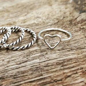 Twisted Rope Ring in Oxidised 925 Sterling Silver