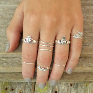 The Rock Stacker Ring in 925 Sterling Silver