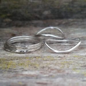 The Rock Stacker Ring in 925 Sterling Silver