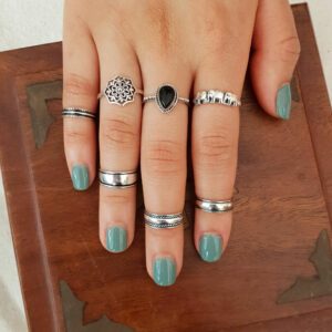 Oxidised Silver Midi Silver Ring