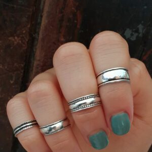 Oxidised Silver Midi Silver Ring