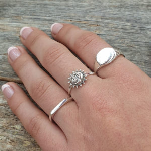 Unisex Silver Signet Ring