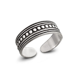 Dot Band Silver Knuckler Ring