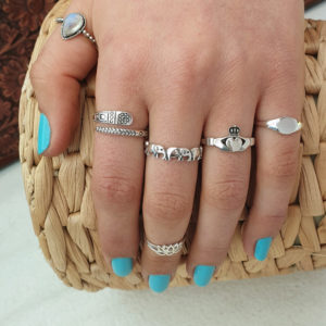 Aztec Adjustable Silver Ring